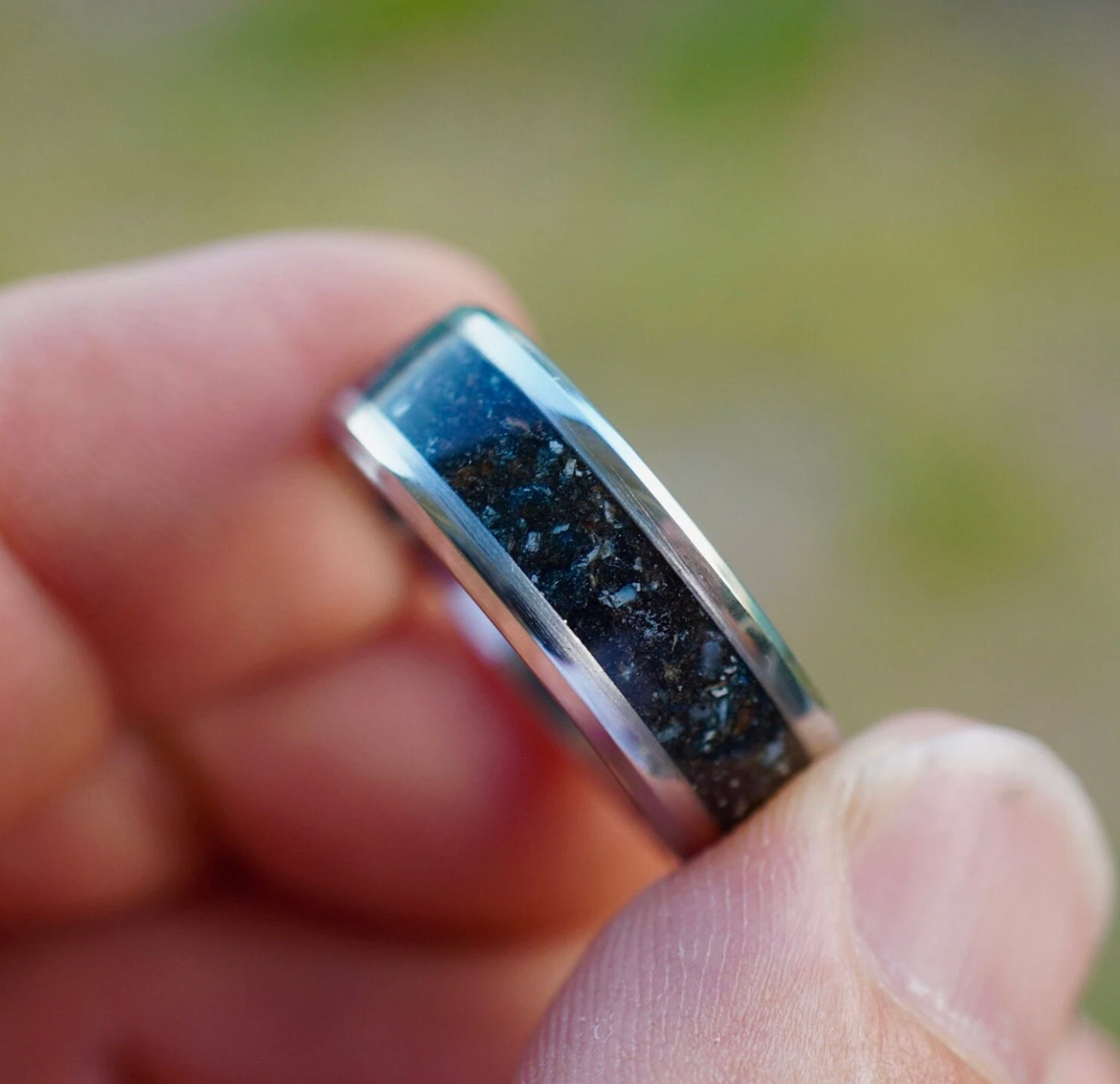 Ancient Ocean Ring - Megalodon Tooth & Fossil Coral Inlay mixed